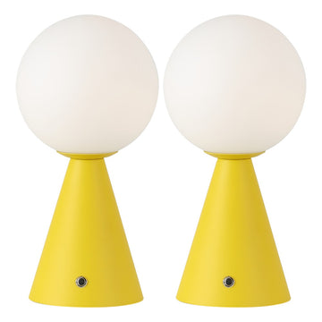 Macie 11.75" Modern Minimalist Globe Rechargeable/Cordless Dimmable Integrated LED Table Lamp with Touch Sensor